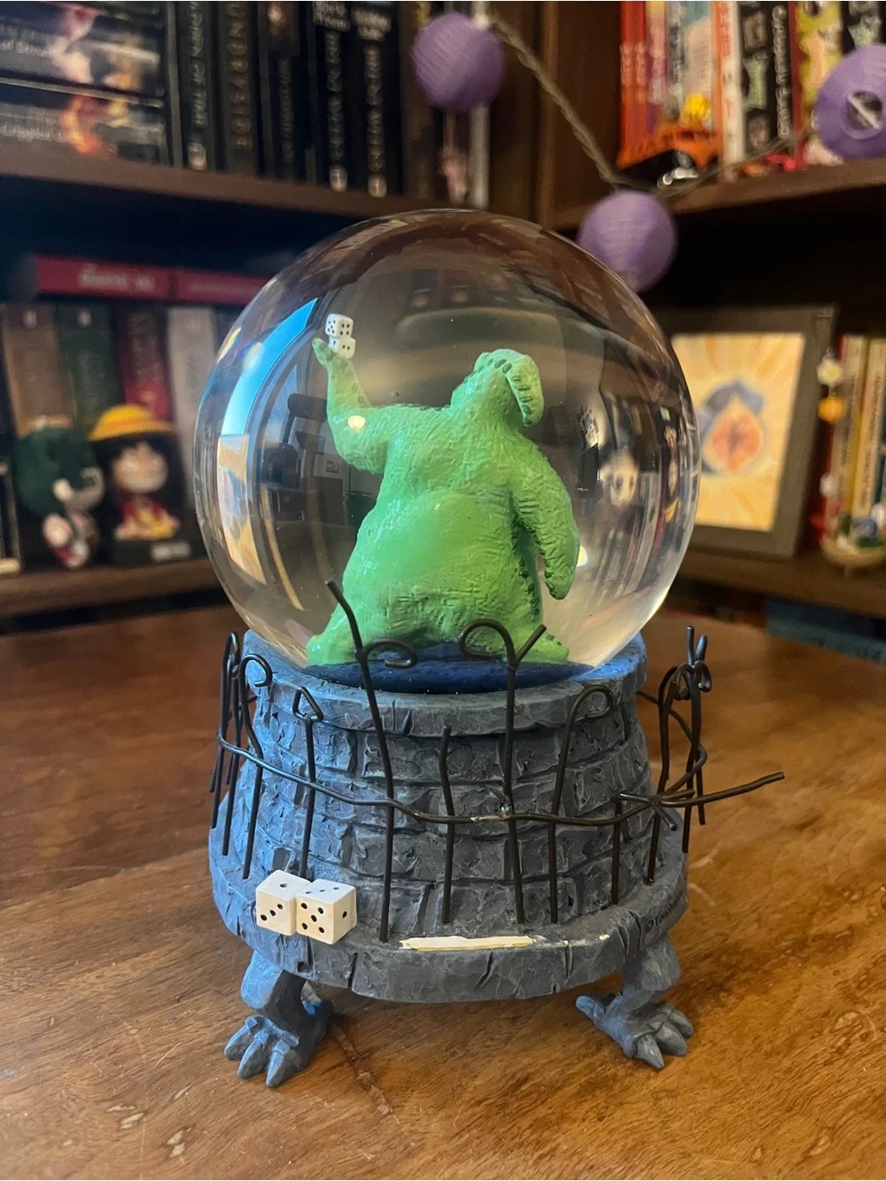 Disney Nightmare Before Christmas Oogie Boogie Vintage Halloween Snow Globe
